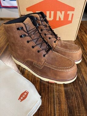 Brunt Marin Comp Toe Work Boots (Men’s Size 13) Brown Leather